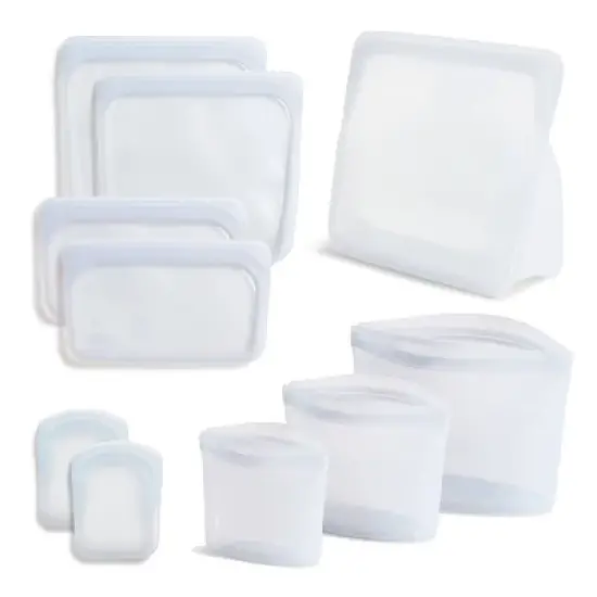 stasher Starter Kit Reusable Food Storage Bags - Clear - 10pk image {7}