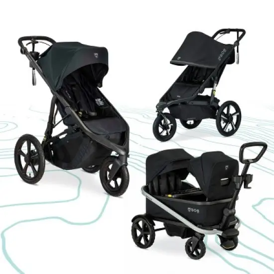 BOB Gear Renegade 3 Seats Canopy Stroller Wagon with All-Terrain Tires - Nightfall image {2}