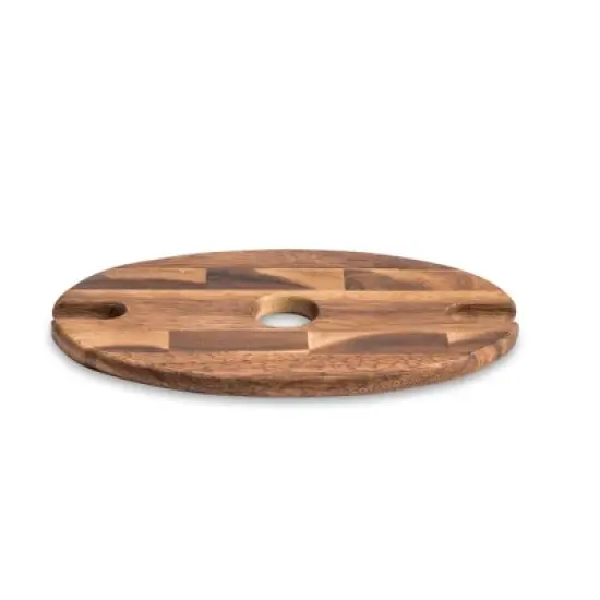 Kalmar Home Solid Acacia Wine Glass Caddy image {1}