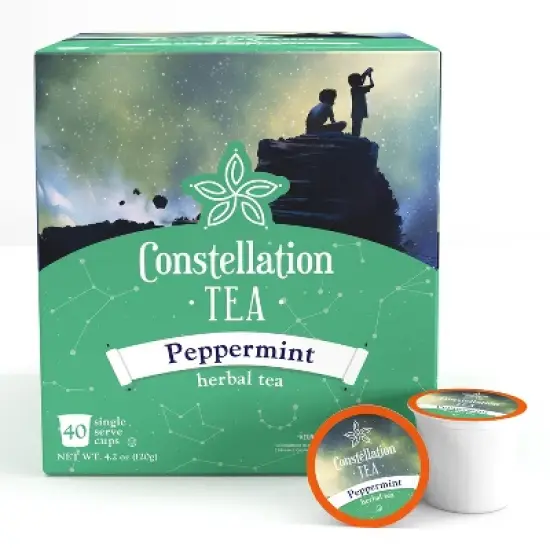 Constellation Tea t Herbal Tea Pods Compatible with Brewer 2.0,Peppermint, 40 Count image {1}