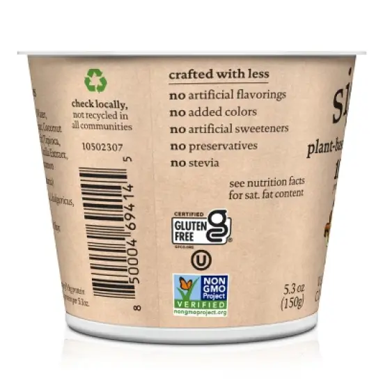 Siggi's Vanilla Cinnamon Plant-Based Coconut Blend Yogurt Alternative - 5.3oz image {8}