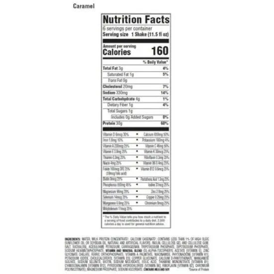 Premier Protein Nutritional Shake - Caramel - 11.5 fl oz/6ct image {2}