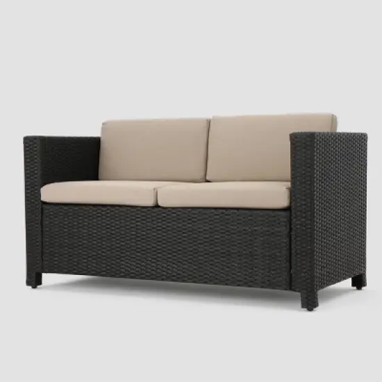 Puerta 9 Piece Wicker Seating Set -Brown/Beige - Christopher Knight Home image {2}