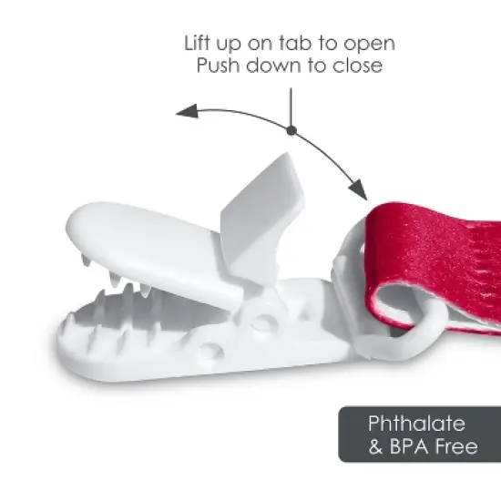 BabyFanatic Officially Licensed Unisex Baby Pacifier Clip 2-Pack - NFL Kansas City Chiefs image {4}