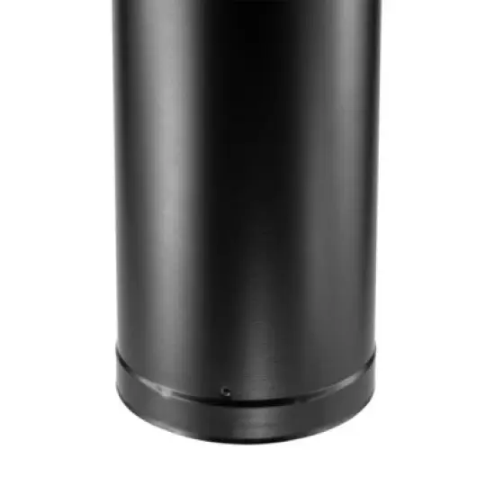 DuraVent DVL 6DVL-24 6 Inch Galvanized Steel Stainless Steel Double Wall Wood Burning Stove Pipe Connector to Vent Smoke or Exhaust, Black image {2}