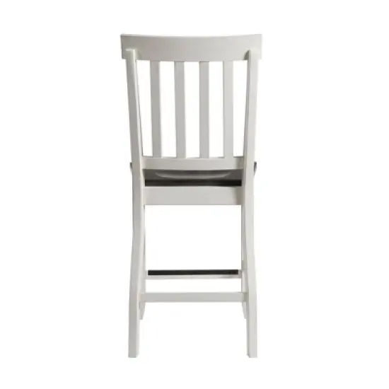 2pc Jamison Two-Tone Counter Height Barstool White - Picket House Furnishings image {4}