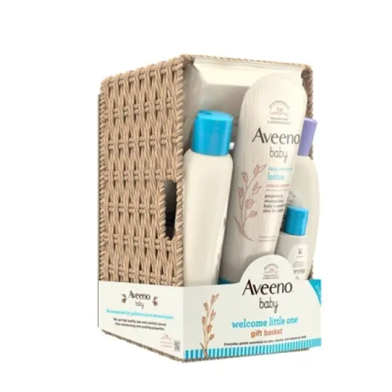 Aveeno Baby Welcome Little One Essentials Skincare Gift Set Includes Wash, Lotion & Wipes - 5ct image {4}