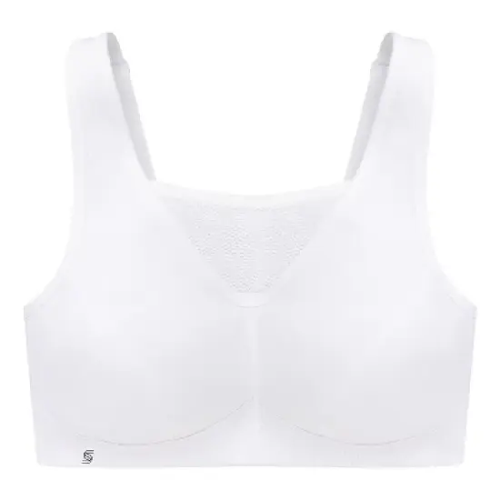 Glamorise Womens No-Bounce Camisole Sports Wirefree Bra 1066 White image {3}