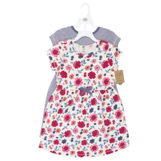 Touched by Nature Girls Infant, Toddler, Kids and Womens Organic Cotton Short-Sleeve Dresses, Garden Floral image {1}