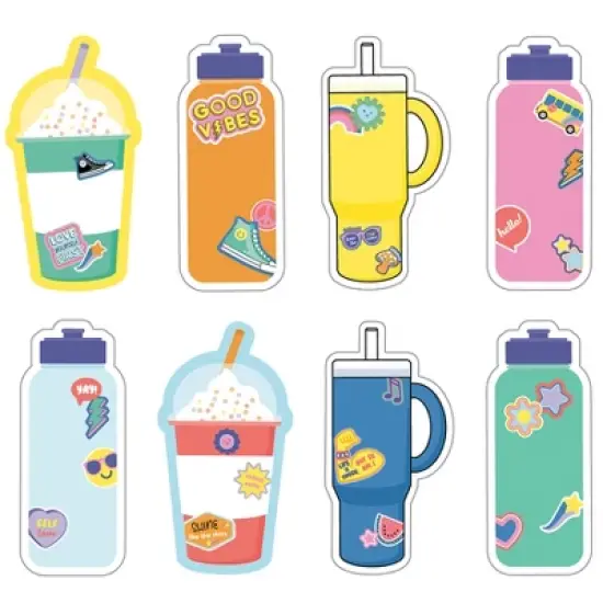 Carson Dellosa Education We Stick Together Cups & Water Bottles Cut-Outs, 36 Per Pack, 3 Packs image {3}