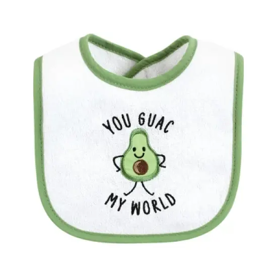 Hudson Baby Unisex Baby Cotton Terry Drooler Bibs with Fiber Filling, Pizza Taco, One Size image {6}