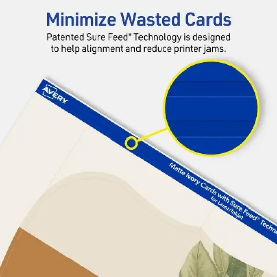 Avery Cards with Flourished Edges, 6" x 9", Matte Ivory, 10ct image {3}