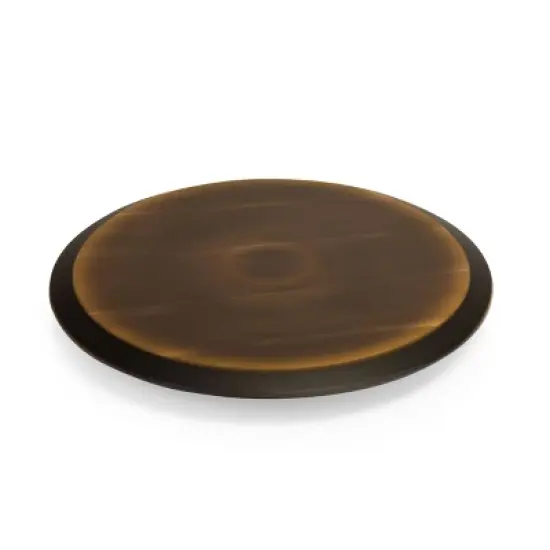 Picnic Time Lazy Susan Fire Acacia Wood Serving Tray: Round Brown Easy-To-Spin Design, 18" Diameter image {5}