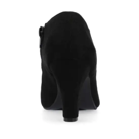 Journee Collection Womens Piper Inside Zip Block Heel Booties image {2}