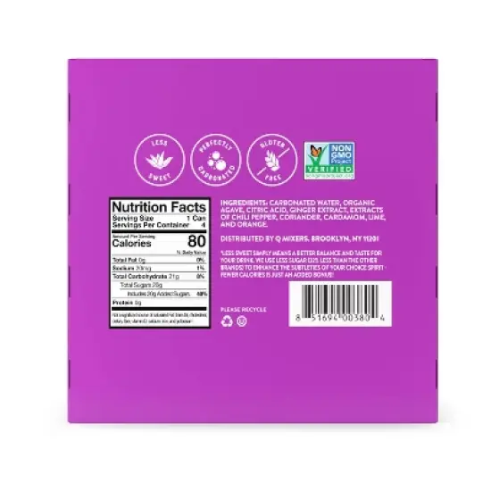 Q Mixers Ginger Beer - 4pk/222ml Cans image {3}