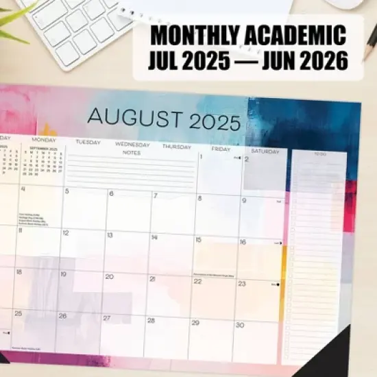 Willow Creek Press Abstract Art Academic July 2025 - June 2026 17"x12" Small Monthly Deskpad Calendar image {4}