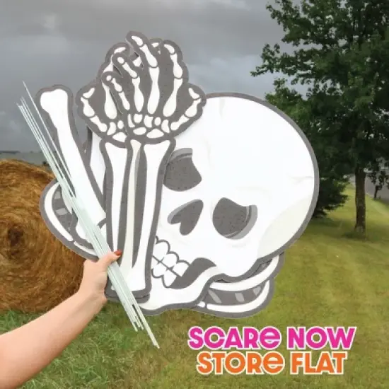 Big Dot of Happiness Scary Skeleton - Big Skeleton Yard Sign Outdoor Lawn Decorations - Halloween Party Yard Signs image {2}