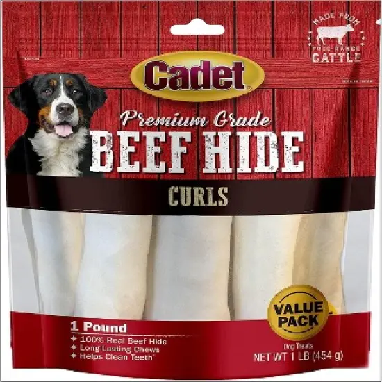 Cadet Rawhide Beef Curls (1 lb Pack) image {4}
