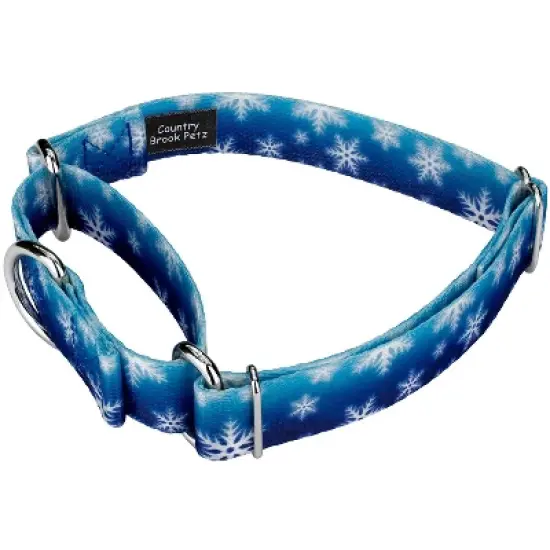 Country Brook Petz Winter Wonderland Martingale Dog Collar image {1}