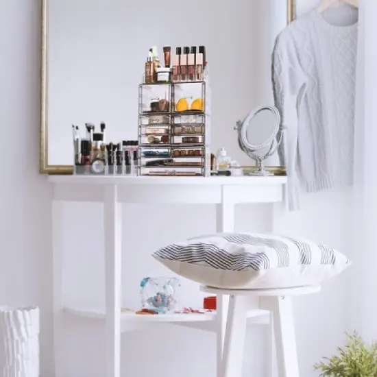 Sorbus X-Large Makeup Organizer Case - 4 Piece Set (12 Drawers) image {3}