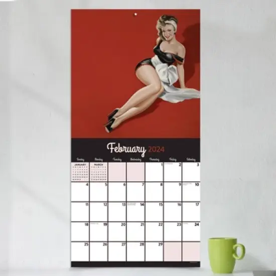 TF Publishing 2024 Wall Calendar 12"x12" PinUps image {2}