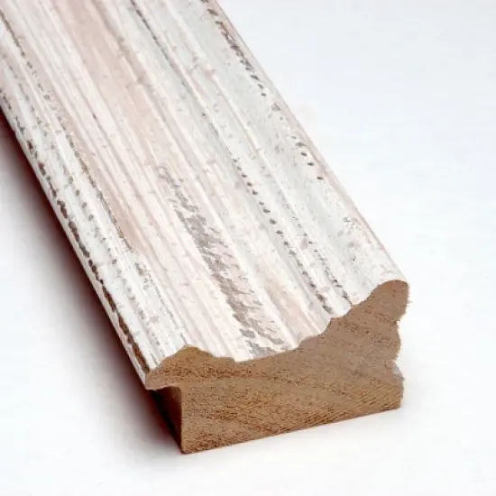 Amanti Art Alexandria White Wash Narrow Wood Framed Corkboard image {2}