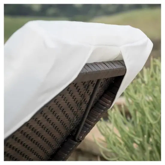 Jamaica Set of 2 Wicker Patio Chaise Lounge with Cushion - Brown - Christopher Knight Home: Weather-Resistant, Metal Frame image {3}