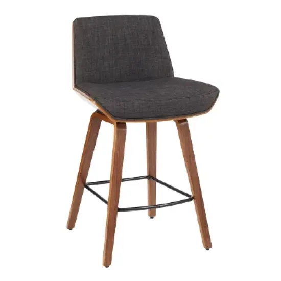 Corazza Mid-Century Modern Counter Height Barstool - LumiSource image {8}