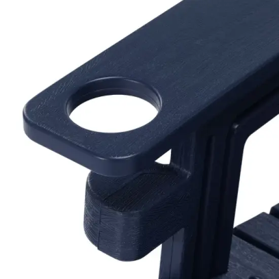 WestinTrends Azura 2-Piece HDPE Plastic Adirondack Patio Chair With 18" Side Table Set, Navy Blue image {10}
