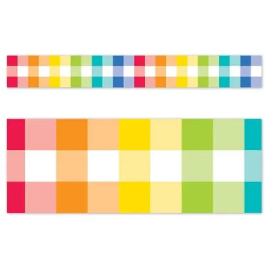 Creative Teaching Press&reg; Core Decor Rainbow Buffalo Check EZ Border, 48 Feet Per Pack, 3 Packs image {2}