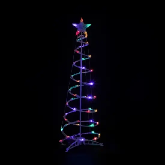Northlight LED Lighted Spiral Outdoor Christmas Tree - 4' - Multi Lights image {1}