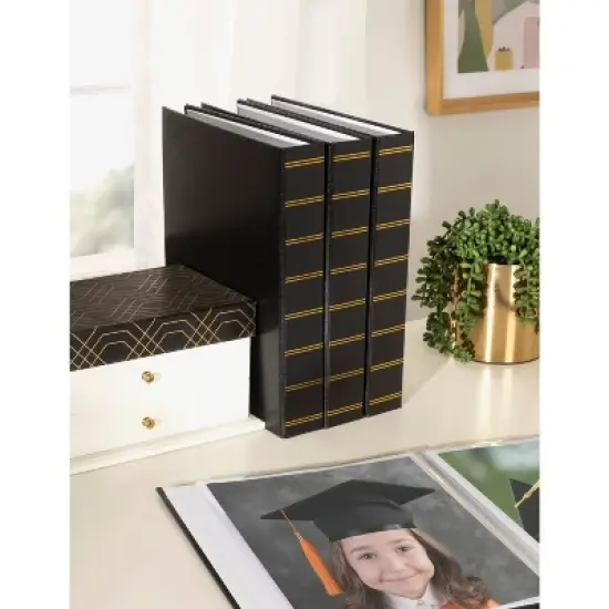 11.75" x 9.45" Traditional Photo Album Black - Kate & Laurel All Things Decor image {5}