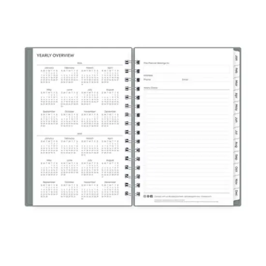 Blue Sky 2024 Planner 5"x8" Daily/Monthly Slate Gray/Albany image {6}