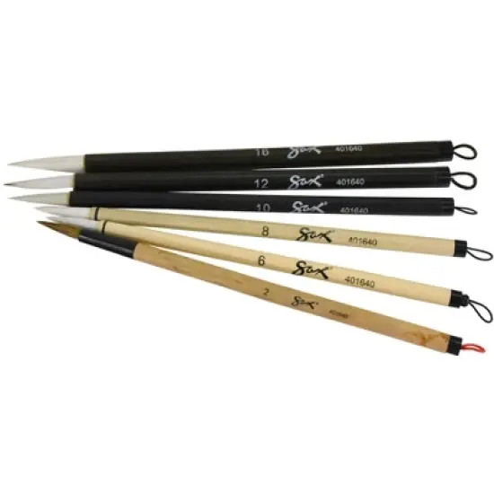 Sax Watercolor Paint Brushes with Bamboo Handles, Assorted Sizes, Set of 72 image {2}
