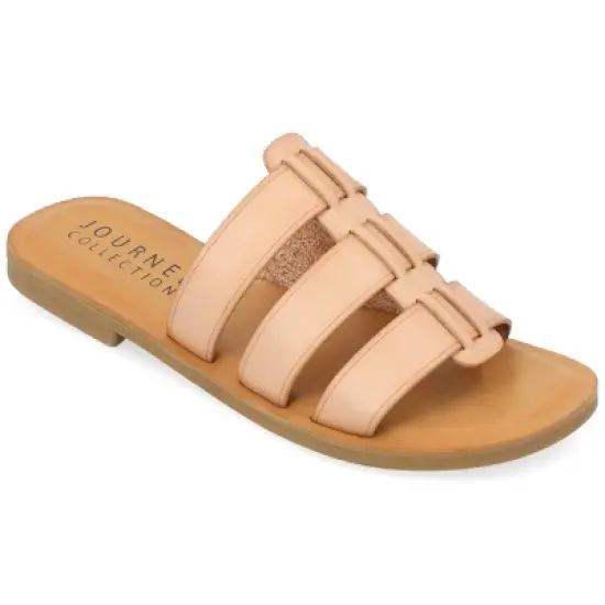 Journee Collection Womens Serrie Tru Comfort Foam Slip On Slide Flat Sandal image {10}