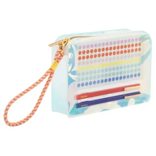 Noted by Post-it Pencil Pouch Kit with Planner Dot Stickers, Coral Red and Purple Felt Tip Pens image {6}