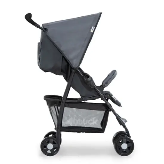 hauck Sport T13 Lightweight Compact Foldable Stroller Pushchair with UV Protected Canopy and Swiveling and Lockable Front Wheels, Charcoal Stone image {4}