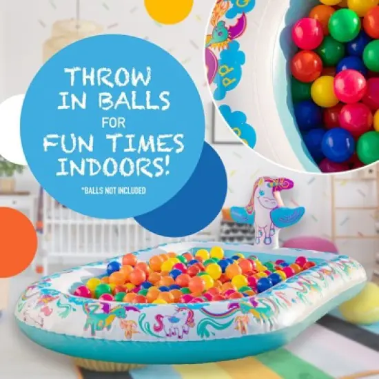 Inflatable Sprinkler Pool, Outdoor Play for Kids, Water Wading Pool with Unicorn & Dragon Print, Fun Educational Toy for Learning & Playing image {5}