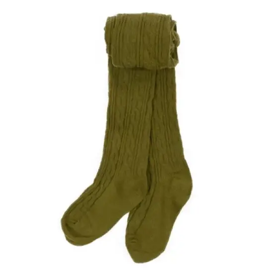 Leveret Girls  Boho Solid Color Cable Knit Tights image {5}