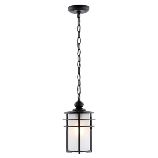 Adisyn 7" Outdoor Pendant - PLT4026 - Black - Safavieh image {1}