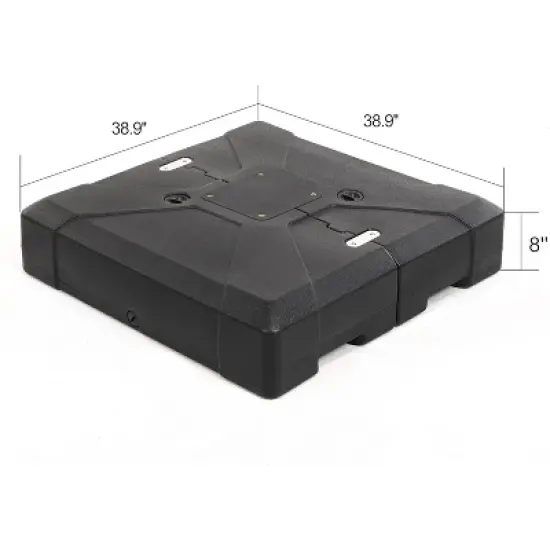 PURPLE LEAF Rectangle Patio Umbrella with Base Outdoor Cantilever Offset Umbrella with 360-degree Rotation for Garden Deck Backyard Pool image {10}