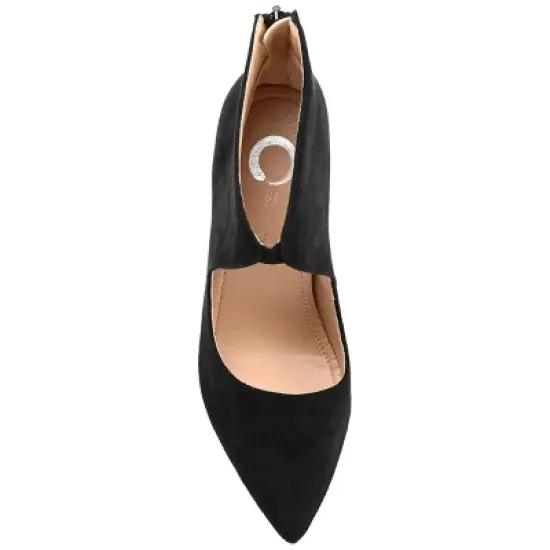 Journee Collection Womens Junniper Back Heel Zip High Stiletto Pointed Toe Pumps image {3}