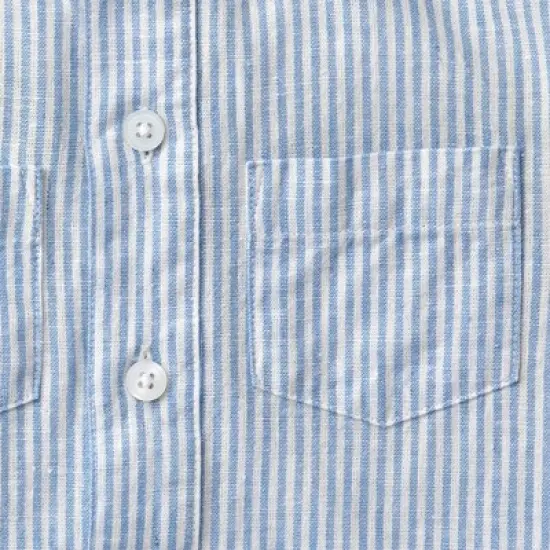 Hope & Henry Boys' Linen Button Down Shirt, Infant image {2}