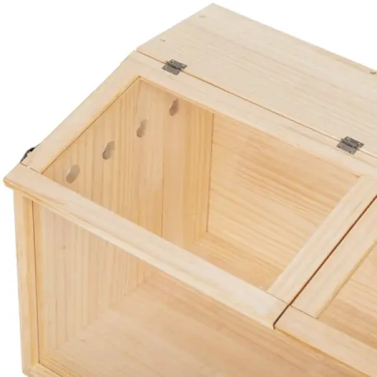 Sevobal Pet Crates and Houses Hamster Cage, 2 Opening Top Small Animals House for Dwarf Little Rabbits Guinea Pig Chinchilla, Beige, 31.5"*16"*15.8" image {4}