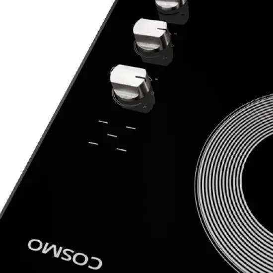 Cosmo COS-365ECC 36 in. Electric Ceramic Glass Cooktop with 5 Burners, Dual Zone Elements, Hot Surface Indicator Light and Control Knobs image {4}