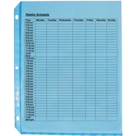 C-Line Poly Sheet Protectors, 8-1/2 x 11 Inches, Assorted Colors, Pack of 50 image {4}