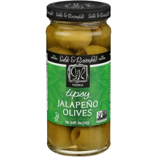 Sable & Rosenfeld Tipsy Jalapeno Olives - Case of 6 - 5 oz image {1}