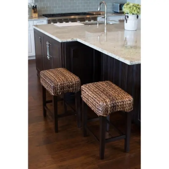 BirdRock Home Seagrass Backless Counter Stool - Espresso image {6}