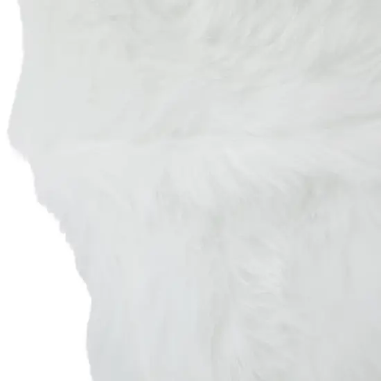 Northlight 19" White Plush Christmas Stocking image {5}