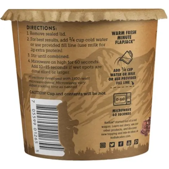 Kodiak Power Cakes Peanut Butter & Chocolate Flapjack on the Go - 2oz image {1}